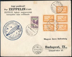 1931 Zeppelin Körrepülés Levél 2P Zeppelin Bélyeggel - Autres & Non Classés