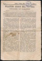 1872 Zarai Kiadású Teljes újság újságbélyeggel,... - Autres & Non Classés