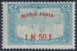 * 1918 RepülÅ‘ Posta 1K50f Fordított Felülnyomattal (250.000) (garancia Nélkül / No... - Other & Unclassified