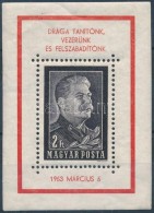 * 1953 Sztálin-gyászblokk Több Falcnyomattal, Ráncok  (**130.000) - Sonstige & Ohne Zuordnung