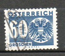 AUTRICHE Taxe 60g Bleu 1935 N°166 - Gebraucht
