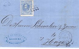 2 AUG 1879 Vouwbrief Van Bergen Op Zoom Naar 'sGravenhage  Met NVPH 19  En Puntstempel 10 - Lettres & Documents