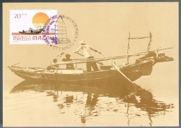 Macau, 1984, Maximum Card Barcos De Pesca - Tarjetas – Máxima