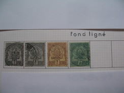 Lot De Timbre Oblitéré , Tunisie   N°1a  à 3a Chiffre Maigre Fond Ligné  TBE, à Voir - Used Stamps