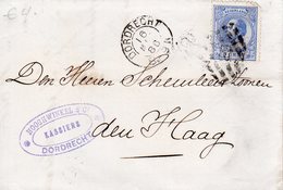 16 MRT 1886 Vouwbrief Van Dordrecht Naar 'sGravenhage  Met NVPH 19 En Puntstempel 29 - Lettres & Documents