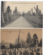 50 - SAINT-SAUVEUR-LE-VICOMTE - Le Cimetière Et Avenue Du Cimetière (2 Cartes) - Saint Sauveur Le Vicomte