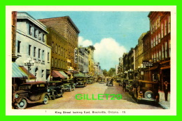 BROCKVILLE, ONTARIO - KING STREET LOOKING EAST - ANIMATED WITH OLD CARS - PECO - - Brockville