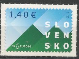 SK 2016-789 PRESEDIUM EU, SLOVAKIA, 1 X 1v, MNH - Hojas Bloque