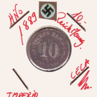 GERMANI  DEUTSCHES REICH  10 Pfennig  Imperio Año 1889 - 10 Pfennig