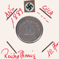 GERMANI  DEUTSCHES REICH  10 Pfennig  Imperio Año 1889 - 10 Pfennig