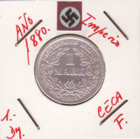 GERMANI  DEUTSCHES REICH  1-DM SILVER  Imperio Año 1880 - 1 Mark