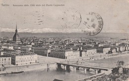 CARTOLINA: TORINO - PANORAMA DELLA CITTA' VISTA DAL MONTE CAPPUCCINI - F/P - B/N - VIAGGIATA - LEGGI - Fiume Po