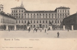CARTOLINA: TORINO - RICORDO DI TORINO - PALAZZO REALE (MOVIMENTATA) - F/P - B/N - NON VIAGGIATA - LEGGI - Palazzo Reale