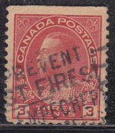 3c Coil Issue, Canada Used 1912, Slogan 'PREVENT FOREST FIRES', Fire, Disaster, Environment Protection, Stop Pollution, - Roulettes