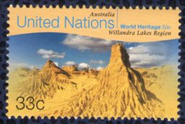 Nations Unies 1999 ONU Neuf Patrimoine Mondial Willandra Lakes Australia World Heritage Site - Neufs
