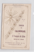 Calendrier Illustré 1923 Saint-François-de-Sales - Petit Format 16 Pages - Small : 1921-40