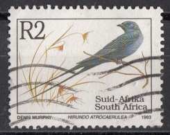 865 Sud Africa 1993 Uccelli Birds - Rondine Blu - Hirundo Atrocaerulea - Used  South Suid Afrika - Hirondelles