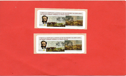 VIGNETTES D'AFFRANCHISSEMENT :  2  LISA  à 0.56 Et 0.90E Henry DUNANT Création De La CROIX ROUGE Bataille De SOLFERINO - 1999-2009 Illustrated Franking Labels