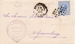 28 APR 1886 Vouwbrief Van Groningen Naar 'sGravenhage   Met Paar NVPH 19  En Puntstempel 45 - Lettres & Documents