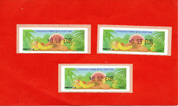 PARIS: SALON DU TIMBRE 2006 3 VIGNETTES D'AFFRANCHISSEMENT LISA  à 0.48, 0.53 Et 0.82E FRUITS EXOTIQUES - 1999-2009 Illustrated Franking Labels