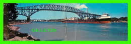 SARNIA, ONTARIO - PANORAMIC VIEW OF THE INTERNATIONAL BLUE WATER BRIDGE - TRAVEL - SIGAL BROTHERS LTD - DIMENSION 9X28 - Sarnia