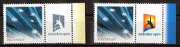 Australia 2012 Tennis - Australian Open With 60c Blue Southern Cross MNH Two Tabs & Tags Right - Nuevos