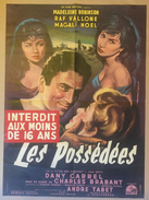 Affiche Cinéma Originale Du Film LES POSSEDEES De CHARLES BRABANT 1956 Avec MAGALI NOEL MADELEINE ROBINSON - Affiches & Posters