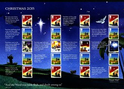 GREAT BRITAIN - 2015  CHRISTMAS  GENERIC SMILERS SHEET   PERFECT CONDITION - Feuilles, Planches  Et Multiples