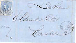 25 JUL  1877 Vouwbrief Van Venlo Naar Enschede Met NVPH 19 En Puntstempel 113 - Lettres & Documents