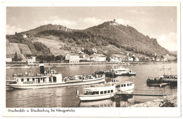 Königswinter - Drachenfels Und Drachenburg Bei Königswinter - Verlag K. Rud. Bremer & Co - Schiff / Boat / Bateau - 1955 - Drachenfels