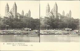 CPA Stéréo " Bords De La Moselle " N°9 - SPIRE - La Cathédrale. - Alf-Bullay