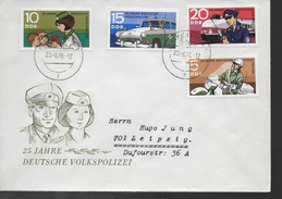 DDR  Lettre   Police Voitures Trains Moto - Police - Gendarmerie