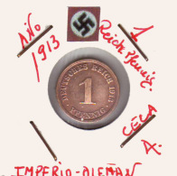 ALEMANIA - IMPERIO - DEUTSCHES REICH - 1  PFENNIG. . AÑO 1913-A - 1 Pfennig