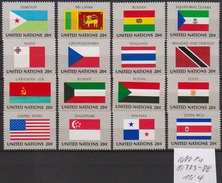 UNO New York 1981 MiNr.373 -388 ** Postfr. Flaggen Der UNO-Mitgliedsstaaten ( 4597 ) - Used Stamps