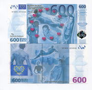 600 Eros/Euros German NOVELTY Joke Money ! NOT REAL MONEY - In Un-Circulated Condition - SUPER RARE EROTIC NOTE - [17] Vals & Specimens