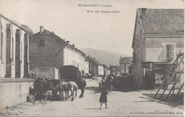 Cornimont ( Vosges ) - Rue Des Grands Meix ( Roulotte Attelage Chevaux ) Cliché Très RARE! - Cornimont