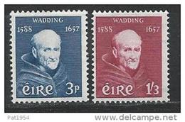 Irlande 1957 N°134/135 Neufs** MNH Père Luke Widding - Nuevos