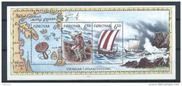 Féroé 2002 Bloc N°12 (n°414/416) Neufs Les Vikings En Atlantique - Faroe Islands