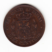 COINS ESPAGNE KM 675 1878 10ct AU. (DP28) - Monnaies Provinciales