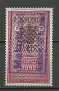 SCHWEDEN Sweden Stempelmarke 7 Kr O - Revenue Stamps