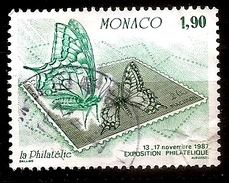 MONACO  BUTTERFLY AND STAMP  USED STAMP  (LOT - 2- 156) - Usados