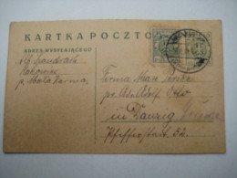 1921 , Ganzsache Nach Danzig Verschickt - Covers & Documents