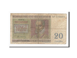 Billet, Belgique, 20 Francs, 1950-07-01, KM:132a, TB - 20 Francs
