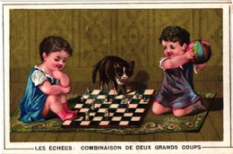 6 TRADE Cards Chromos CHESS ECHECS CHACH  Biljart Billard Loto Domino Card Game Jeu De Cartes - Scacchi