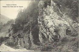 CPA Des Gorges De Moutier - Passage D'un Train Sous Les Tunnels. - Moutier