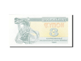 Billet, Ukraine, 3 Karbovantsi, 1991, 1991, KM:82a, NEUF - Ucrania