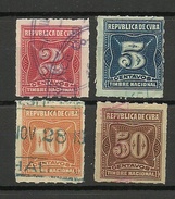 KUBA Cuba Revenue Tax Steuermarke Postage Due O - Segnatasse