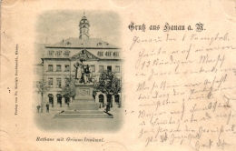 Hanau, Rathaus Mit Grimm-Denkmal, Um 1900/05 - Hanau