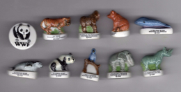 Série 10 Fèves PERSO Avec Variantes & Hors-série - SAUVONS LES ANIMAUX  WWF/ 2001 ARGUYDAL Pour CARREFOUR - Tiere