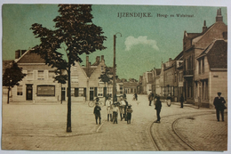 CPA Briefkaart  Ijzendijke Hoogstraat & Walstraat - Sluis